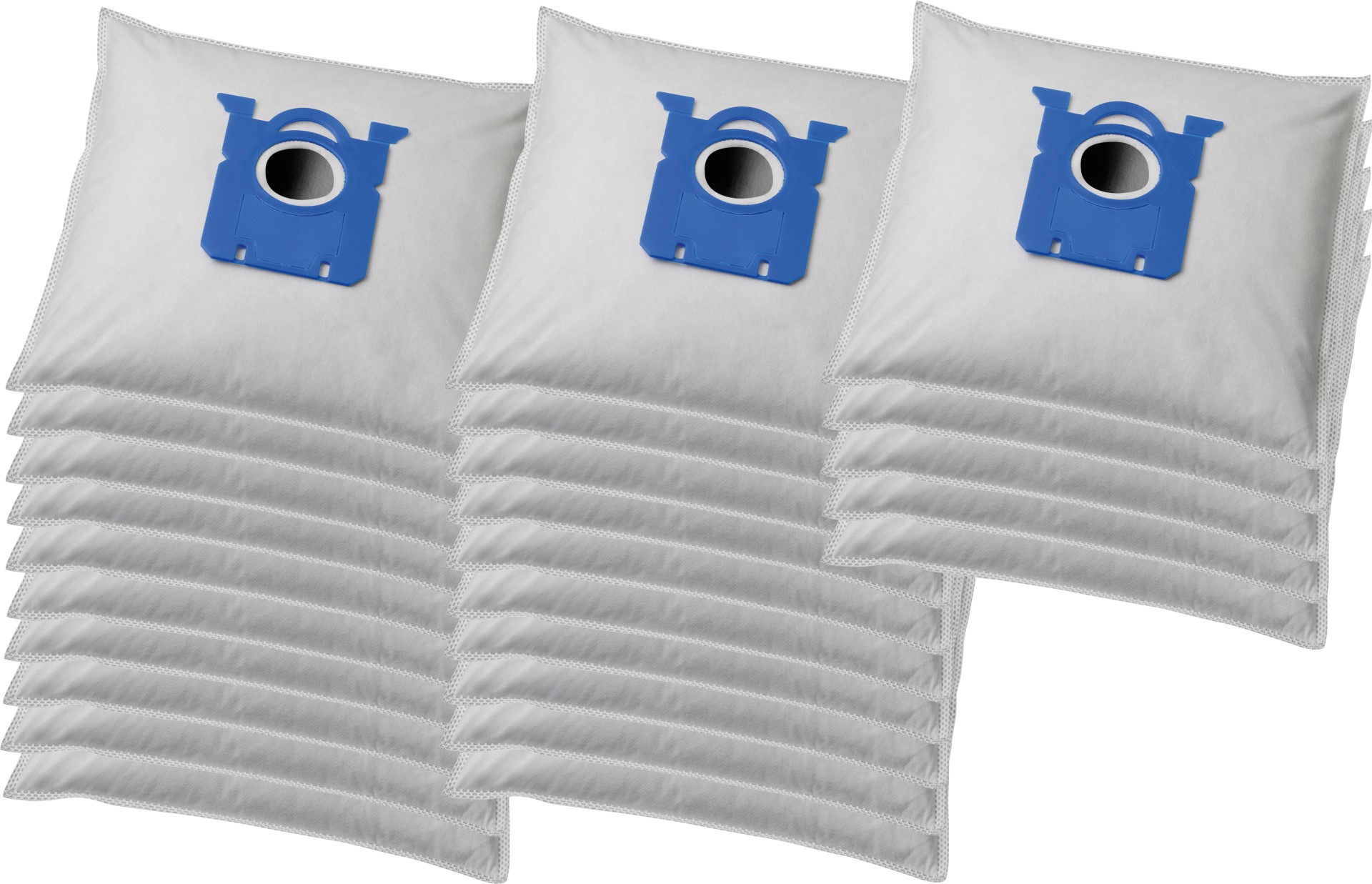 KOMA SB01PL - 25 darabos porzsákkészlet Electrolux Universal Bag (S-BAG) porszívókhoz, műanyag előlappal, szintetikus