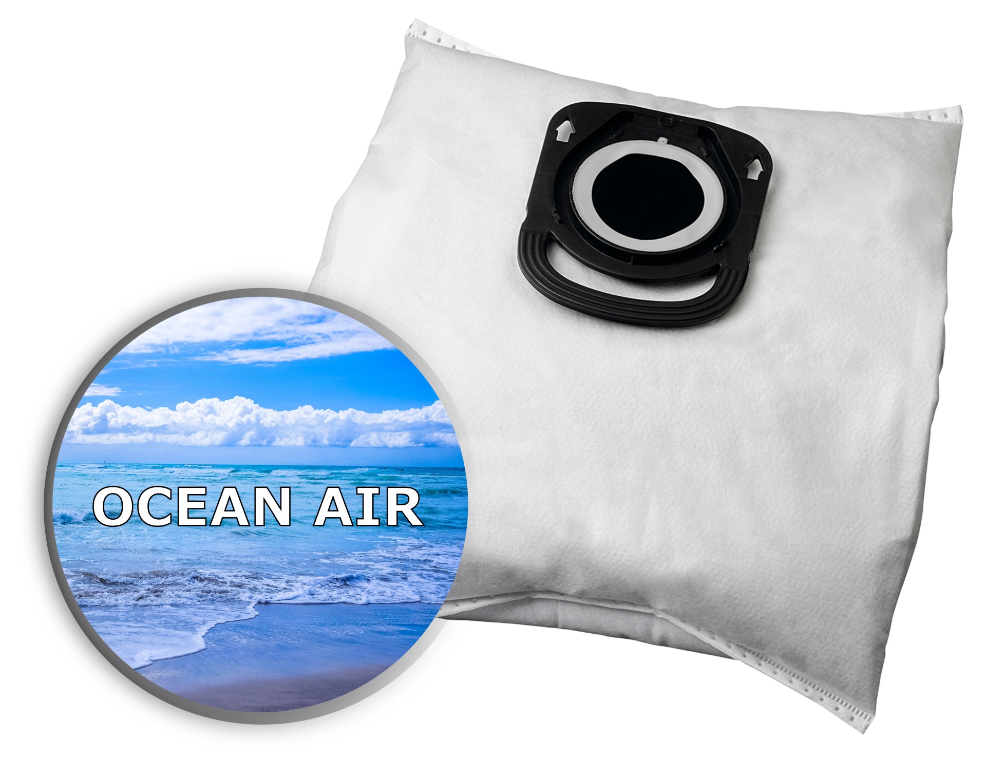 KOMA WB03PL OCEAN AIR - Aromás porszívózsákok Rowenta RO6441 Silence Force Extreme, műanyag előlappal, 4db