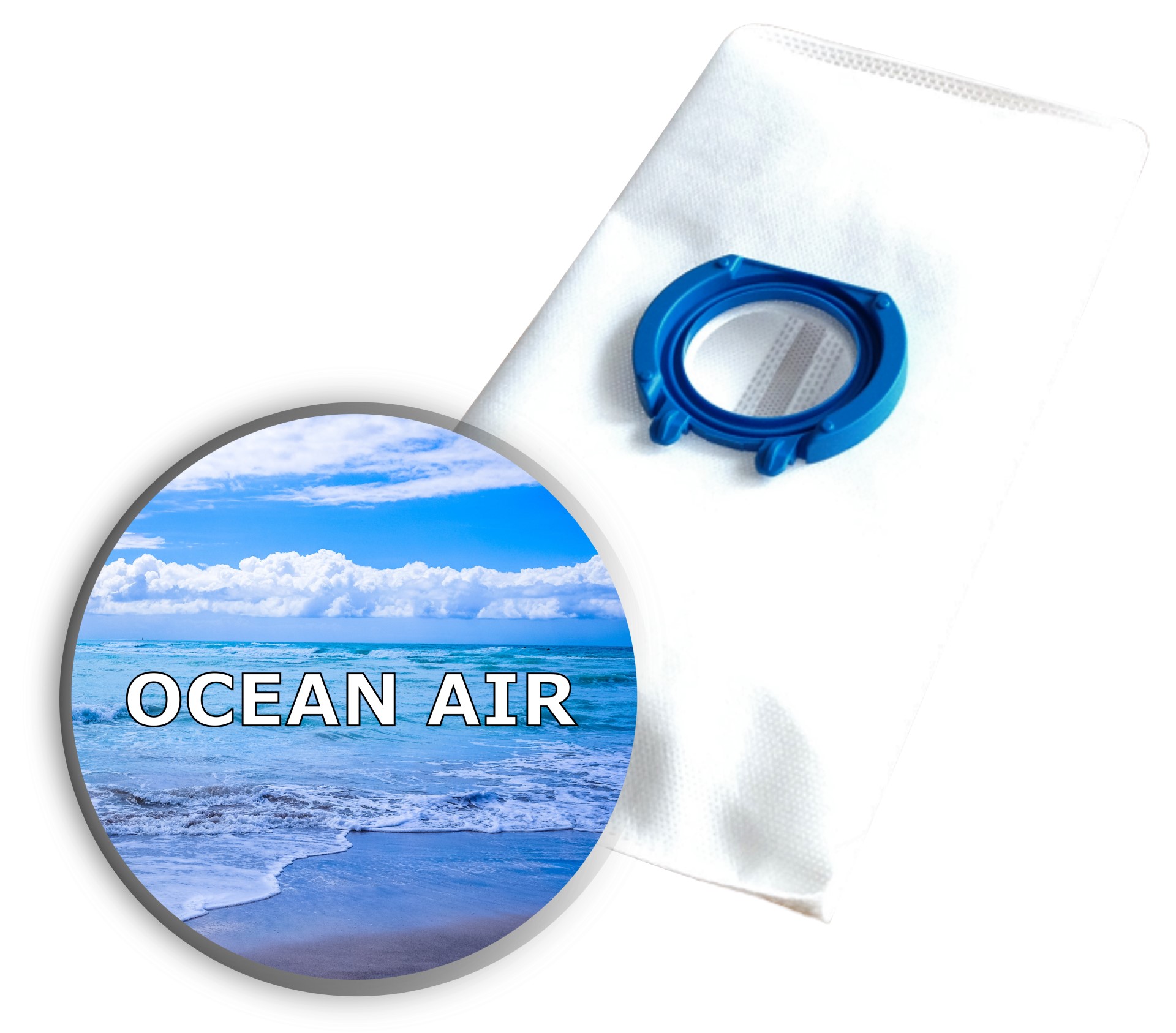 KOMA ET35PL OCEAN AIR - Aromás porszívózsákok ETA Unibag, műanyag előlappal, 4db