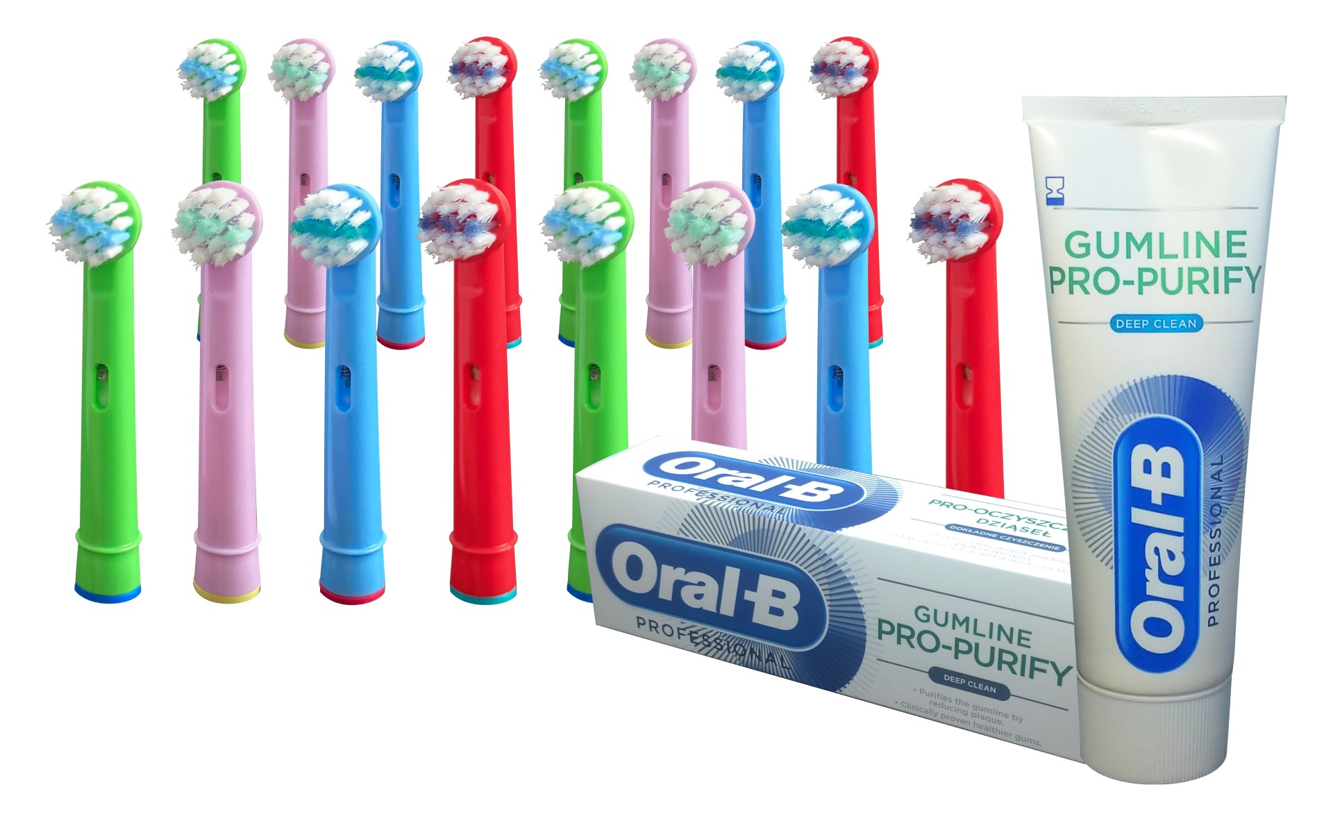 KOMA NK06 - 16 db hitelesített cserefej készlet Braun Oral B Kids fogkefékhez + ajándék fogkrém